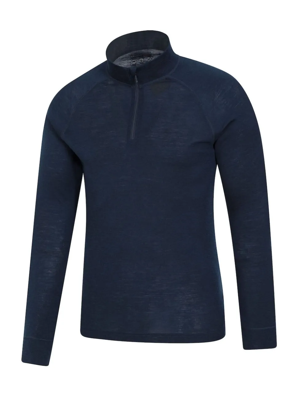 Mountain Warehouse Blue Mens Merino Quarter Zip Thermal Top