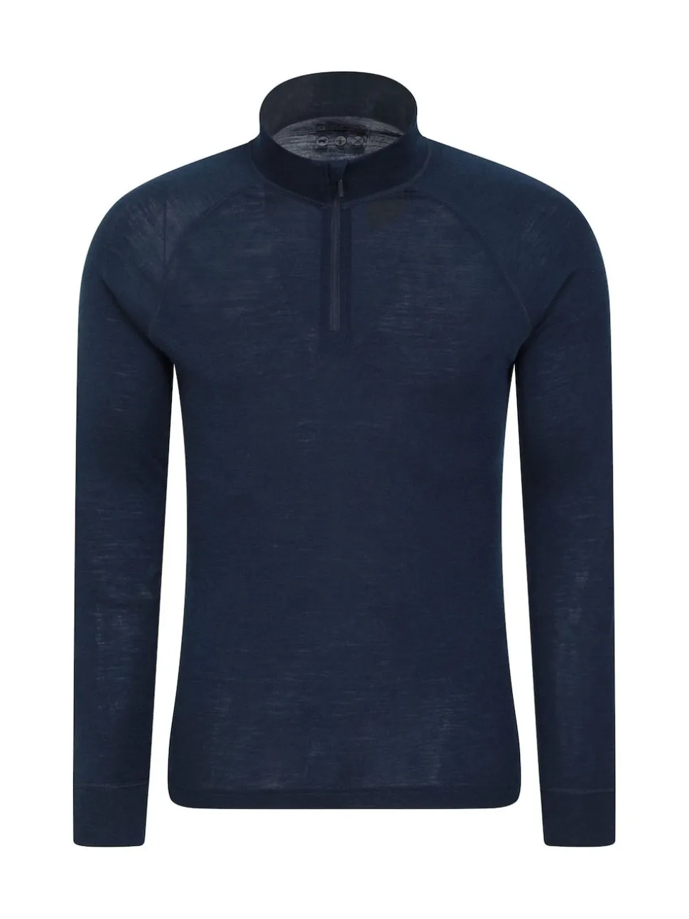 Mountain Warehouse Blue Mens Merino Quarter Zip Thermal Top