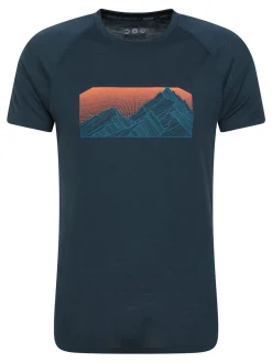 Mountain Warehouse Blue Mens Talus Thermal Top