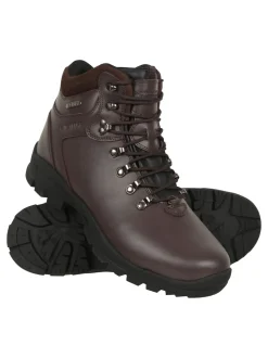 Mountain Warehouse Brown Latitude II Extreme Mens Waterproof Leather Walking Boots