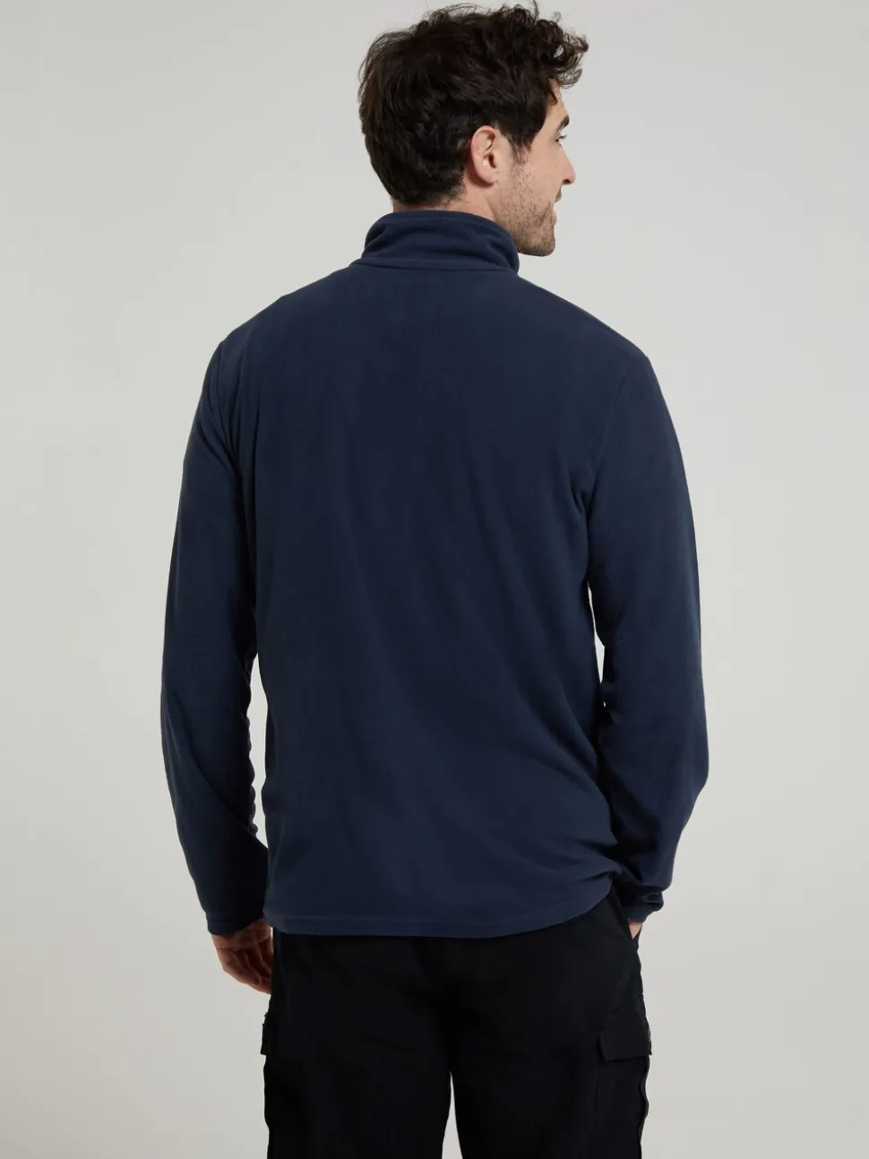 Mountain Warehouse Dark Blue Mens Camber II Half Zip Quick Drying Fleece