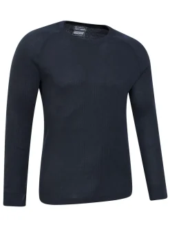 Mountain Warehouse Dark Blue Talus Mens Round Neck Thermal Top