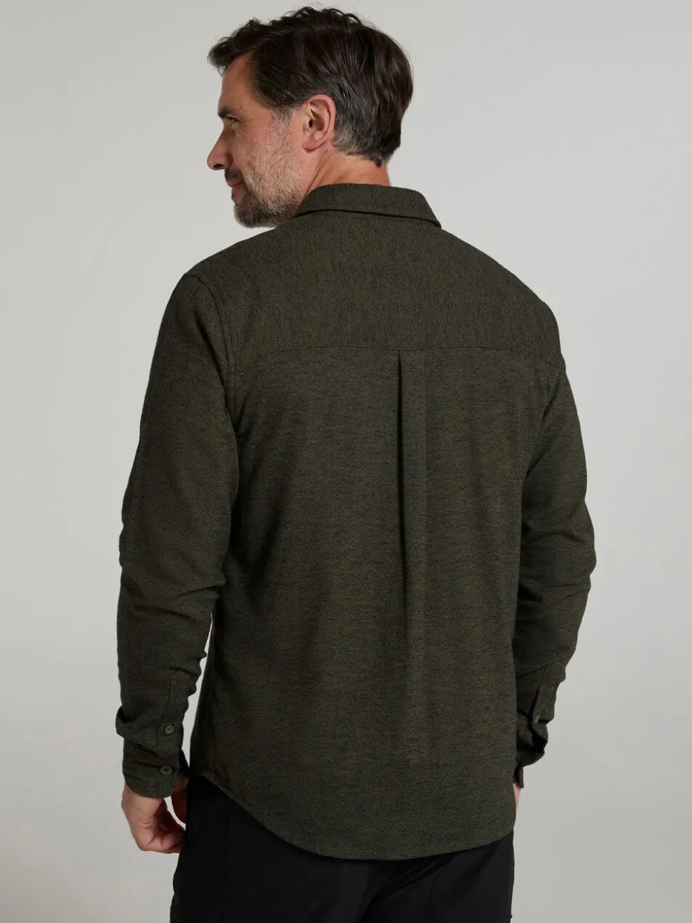 Mountain Warehouse Dark Green Trace Mens Flannel Long Sleeve Shirt