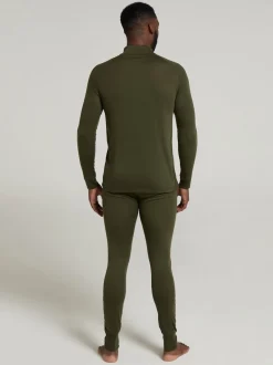Mountain Warehouse Green Mens Talus Quarter Zip Thermal Top