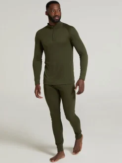 Mountain Warehouse Green Mens Talus Quarter Zip Thermal Top