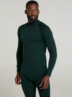 Mountain Warehouse Green Merino II Mens Zip Neck Base Layer Top