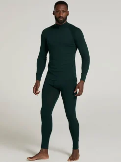 Mountain Warehouse Green Merino II Mens Zip Neck Base Layer Top