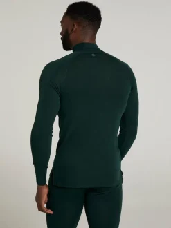 Mountain Warehouse Green Merino II Mens Zip Neck Base Layer Top