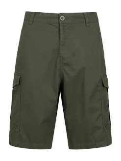 Mountain Warehouse Green Mens Lakeside 100% Cotton Cargo Shorts