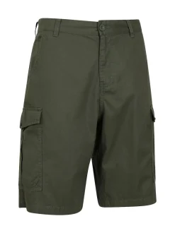 Mountain Warehouse Green Mens Lakeside 100% Cotton Cargo Shorts