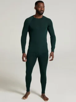 Mountain Warehouse Green Merino Mens Round Neck Thermal Top