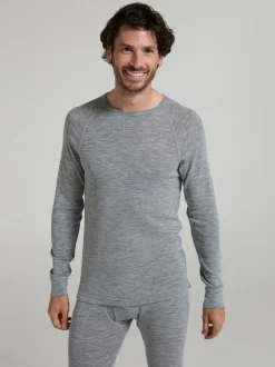 Mountain Warehouse Grey Merino Mens Round Neck Thermal Top