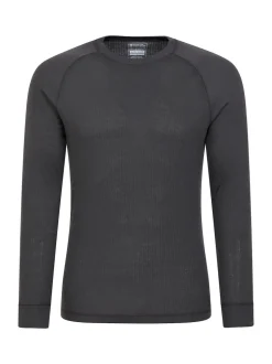 Mountain Warehouse Grey Talus Mens Round Neck Thermal Top