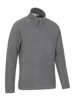 Mountain Warehouse Light Grey Mens Camber II Half Zip Quick Drying Fleece