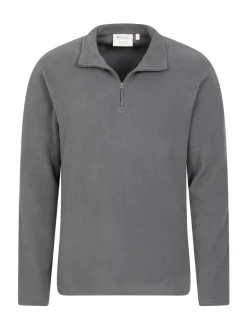 Mountain Warehouse Light Grey Mens Camber II Half Zip Quick Drying Fleece