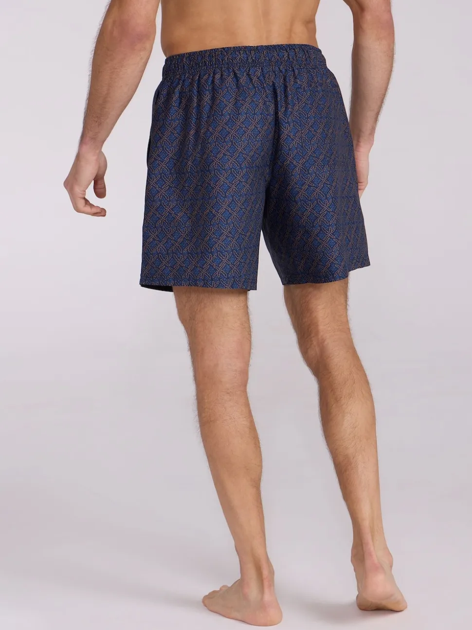 Mountain Warehouse Light Blue Mens Aruba Printed Quick Drying Swimshorts with UV Max Protection