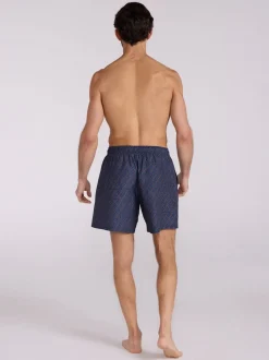 Mountain Warehouse Light Blue Mens Aruba Printed Quick Drying Swimshorts with UV Max Protection