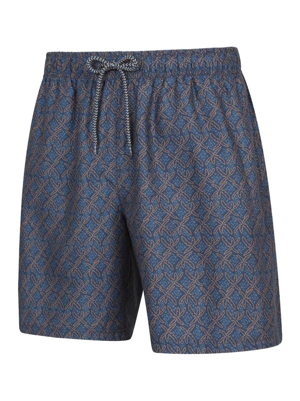 Mountain Warehouse Light Blue Mens Aruba Printed Quick Drying Swimshorts with UV Max Protection