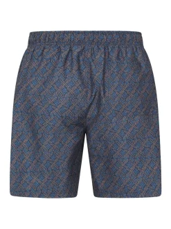 Mountain Warehouse Light Blue Mens Aruba Printed Quick Drying Swimshorts with UV Max Protection