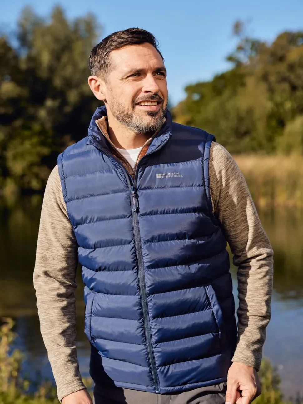 Mountain Warehouse Light Blue Seasons Mens Padded Gilet