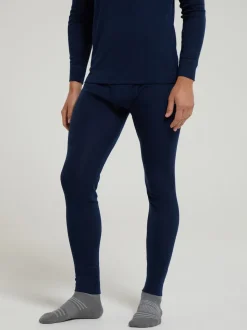 Mountain Warehouse Navy Blue Mens Merino II Thermal Baselayer Joggers