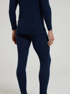 Mountain Warehouse Navy Blue Mens Merino II Thermal Baselayer Joggers