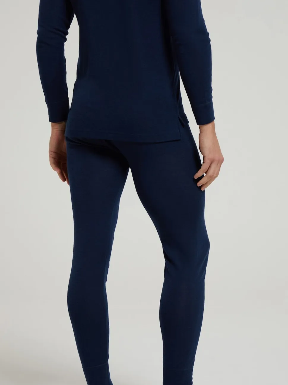 Mountain Warehouse Navy Blue Mens Merino II Thermal Baselayer Joggers