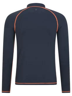 Mountain Warehouse Navy Blue Mens Long Sleeve Rash Vest