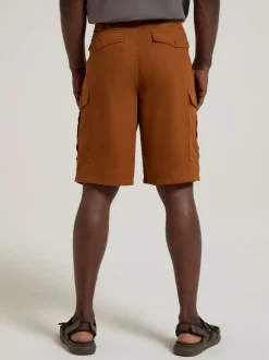 Mountain Warehouse Orange Mens Lakeside Cargo 100% Cotton Shorts