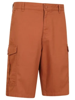Mountain Warehouse Orange Mens Lakeside Cargo 100% Cotton Shorts