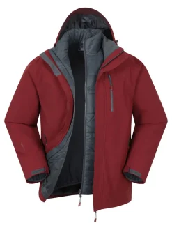 Mountain Warehouse Orange Sycamore 3 in 1 Waterproof Jacket
