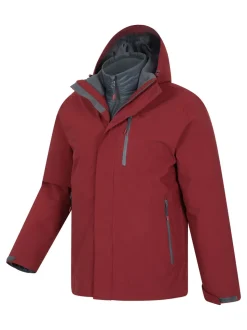 Mountain Warehouse Orange Sycamore 3 in 1 Waterproof Jacket