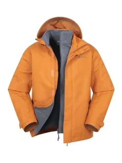 Mountain Warehouse Orange Mens Fell 3-In-1 Water Resistant Jacket