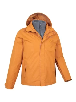 Mountain Warehouse Orange Mens Fell 3-In-1 Water Resistant Jacket