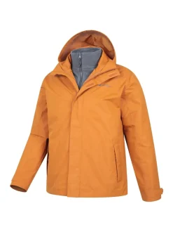Mountain Warehouse Orange Mens Fell 3-In-1 Water Resistant Jacket