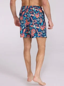 Mountain Warehouse Pink Mens Aruba Printed Quick Drying Swimshorts with UV Max Protection