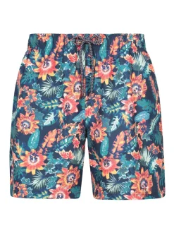 Mountain Warehouse Pink Mens Aruba Printed Quick Drying Swimshorts with UV Max Protection