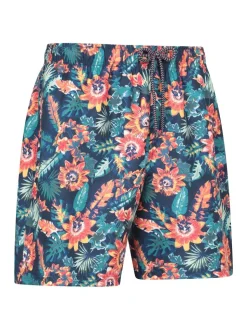 Mountain Warehouse Pink Mens Aruba Printed Quick Drying Swimshorts with UV Max Protection