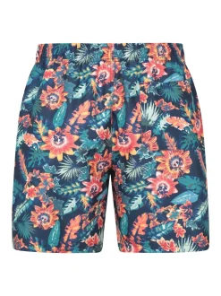 Mountain Warehouse Pink Mens Aruba Printed Quick Drying Swimshorts with UV Max Protection