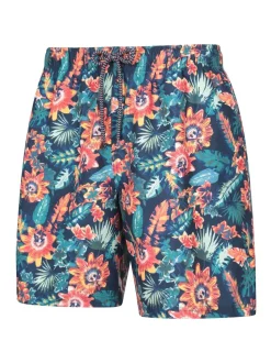 Mountain Warehouse Pink Mens Aruba Printed Quick Drying Swimshorts with UV Max Protection
