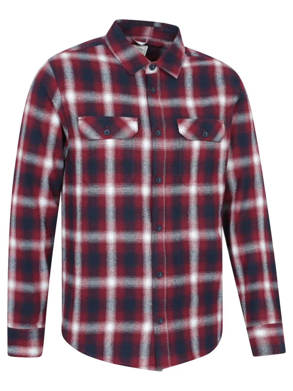 Mountain Warehouse Pink Trace Mens Flannel Long Sleeve Shirt