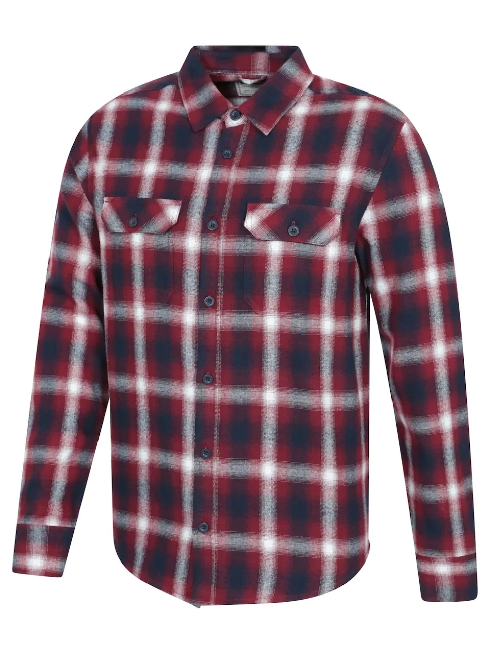 Mountain Warehouse Pink Trace Mens Flannel Long Sleeve Shirt
