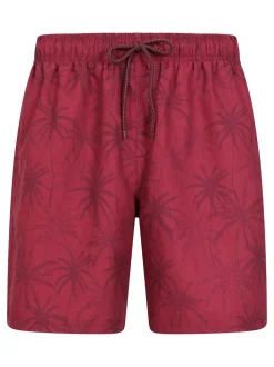 Mountain Warehouse Purple Mens Aruba Printed Quick Drying Swimshorts with UV Max Protection