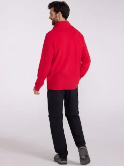 Mountain Warehouse Red Camber II Half-Zip Quick Drying Fleece