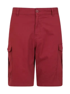 Mountain Warehouse Red Mens Lakeside 100% Cotton Cargo Shorts
