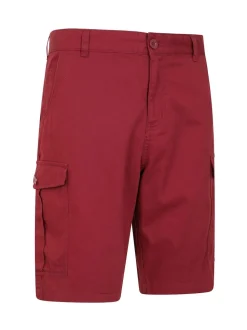 Mountain Warehouse Red Mens Lakeside 100% Cotton Cargo Shorts