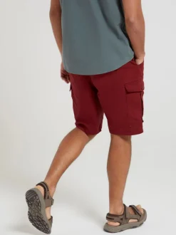 Mountain Warehouse Red Mens Lakeside 100% Cotton Cargo Shorts