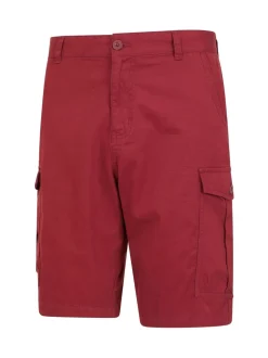 Mountain Warehouse Red Mens Lakeside 100% Cotton Cargo Shorts