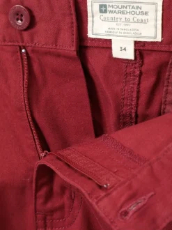 Mountain Warehouse Red Mens Lakeside 100% Cotton Cargo Shorts