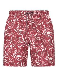 Mountain Warehouse Red Mens Aruba Printed Quick Drying Swimshorts with UV Max Protection
